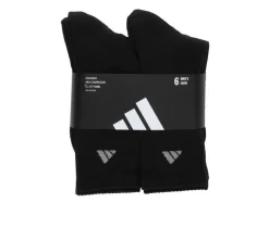 Adidas 6 Pair Men's Cushioned Crew Socks