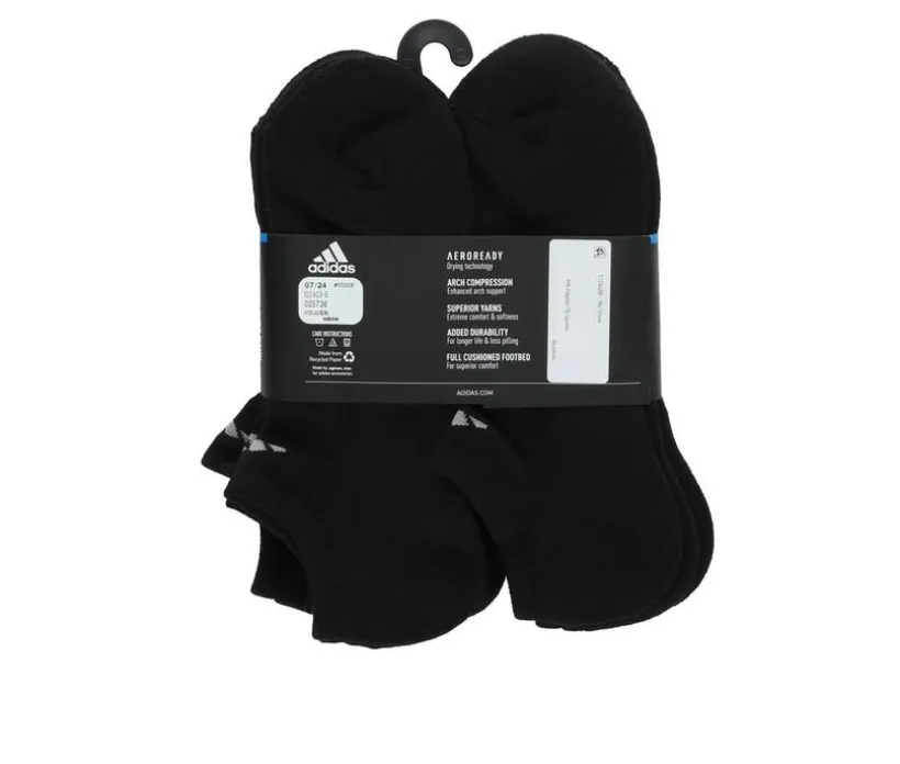 Adidas 6 Pair Men's Cushioned No Show Socks
