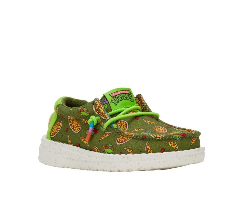 Boys' HEYDUDE Toddler Wally TMNT Pizza Casual Shoes