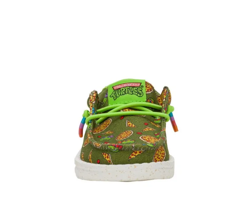 Boys' HEYDUDE Toddler Wally TMNT Pizza Casual Shoes