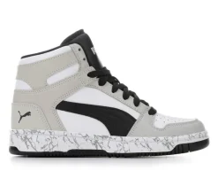 Boys' Puma Big Kid Rebound Lay Up Mid Marble Basketball Sneakers
