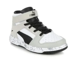 Boys' Puma Little Kid & Big Kid Rebound Layup Mid Marble Sneakers
