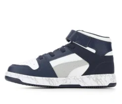 Boys' Puma Little Kid & Big Kid Rebound Layup Mid Marble Sneakers