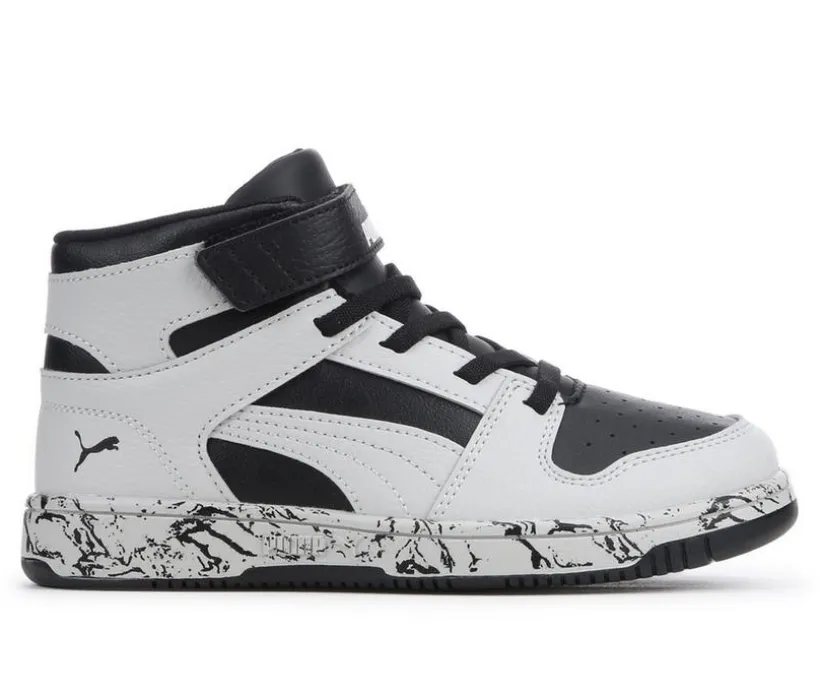 Boys' Puma Little Kid & Big Kid Rebound Layup Mid Marble Sneakers