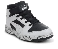 Boys' Puma Little Kid & Big Kid Rebound Layup Mid Marble Sneakers