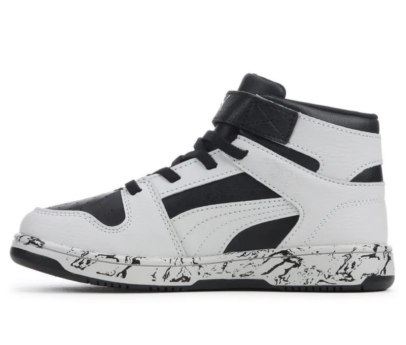 Boys' Puma Little Kid & Big Kid Rebound Layup Mid Marble Sneakers