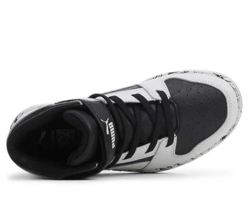 Boys' Puma Little Kid & Big Kid Rebound Layup Mid Marble Sneakers