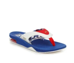 Boys' Reef Little Kid & Big Kid Fanning Red White Blue Sandals