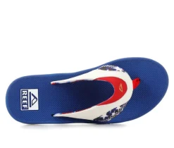 Boys' Reef Little Kid & Big Kid Fanning Red White Blue Sandals