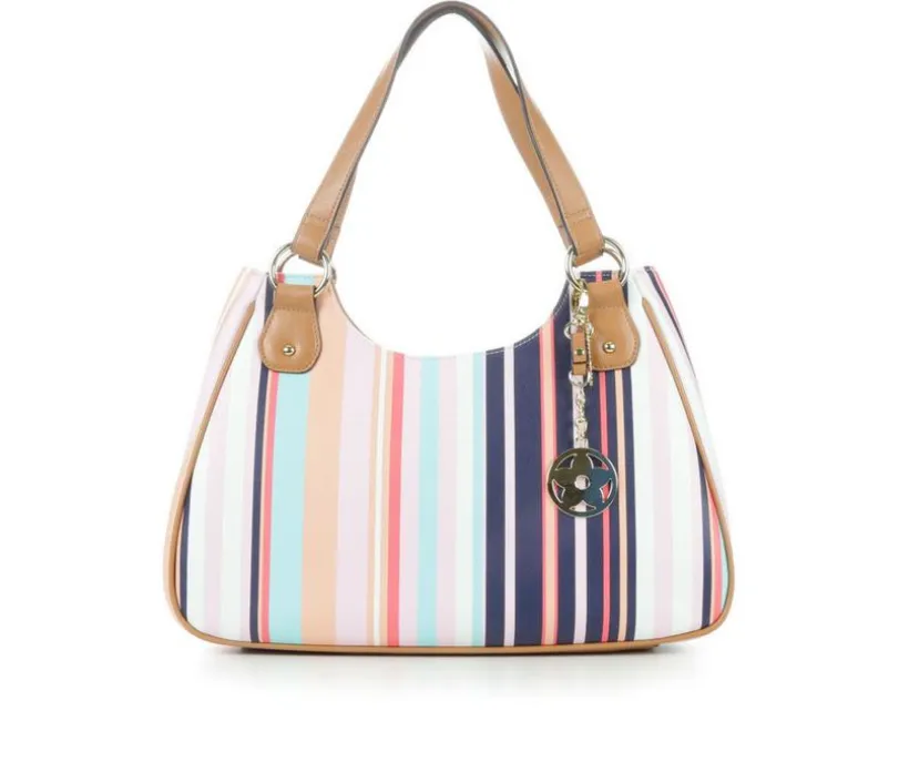 Bueno Of California 2 Tone PVC Print Handbag