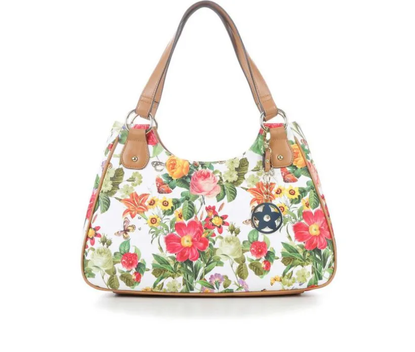 Bueno Of California 2 Tone PVC Print Handbag