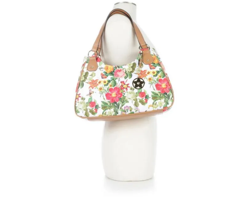 Bueno Of California 2 Tone PVC Print Handbag