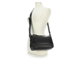 Bueno Of California PVC Dome Studs Crossbody Handbag