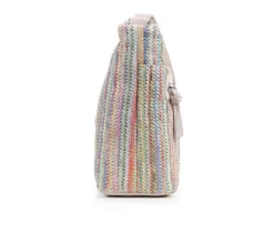 Bueno Of California Straw Top Zip Handbag Handbag