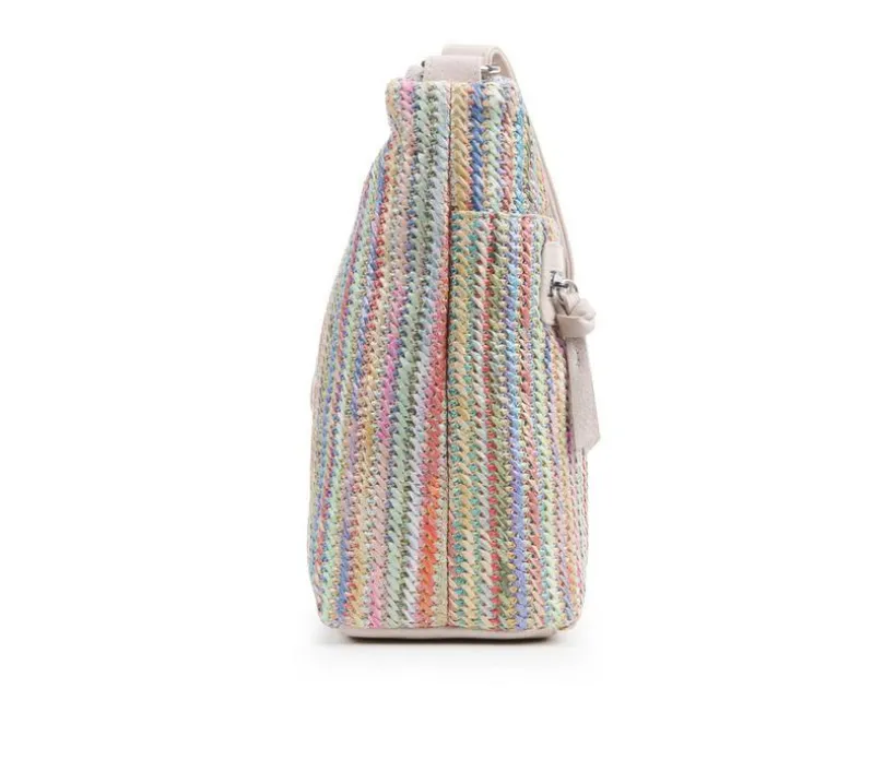 Bueno Of California Straw Top Zip Handbag Handbag