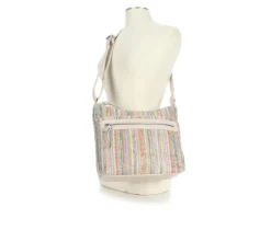 Bueno Of California Straw Top Zip Handbag Handbag