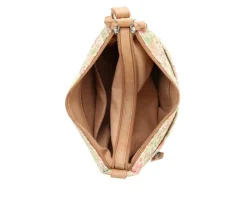 Bueno Of California Straw Top Zip Handbag Handbag