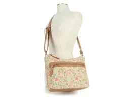 Bueno Of California Straw Top Zip Handbag Handbag