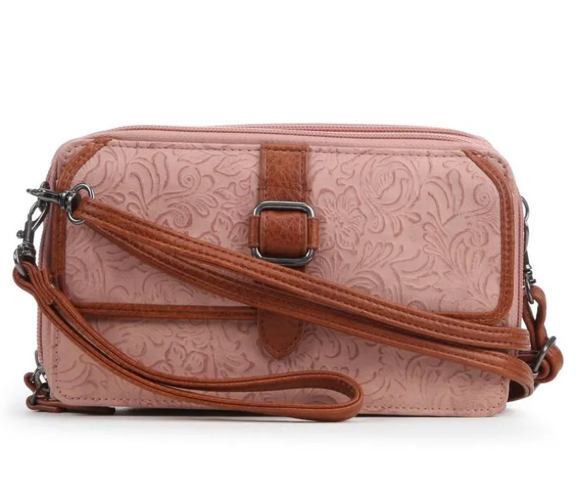 Bueno Of California Toiled Wallet on a String Crossbody Bag