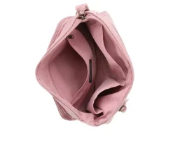 Bueno Of California Waxy Croc Flap Crossbody Handbag