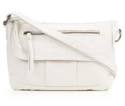 Bueno Of California Waxy Croc Flap Crossbody Handbag