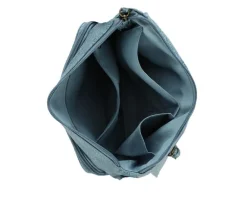 Bueno Of California Waxy Croc Flap Crossbody Handbag