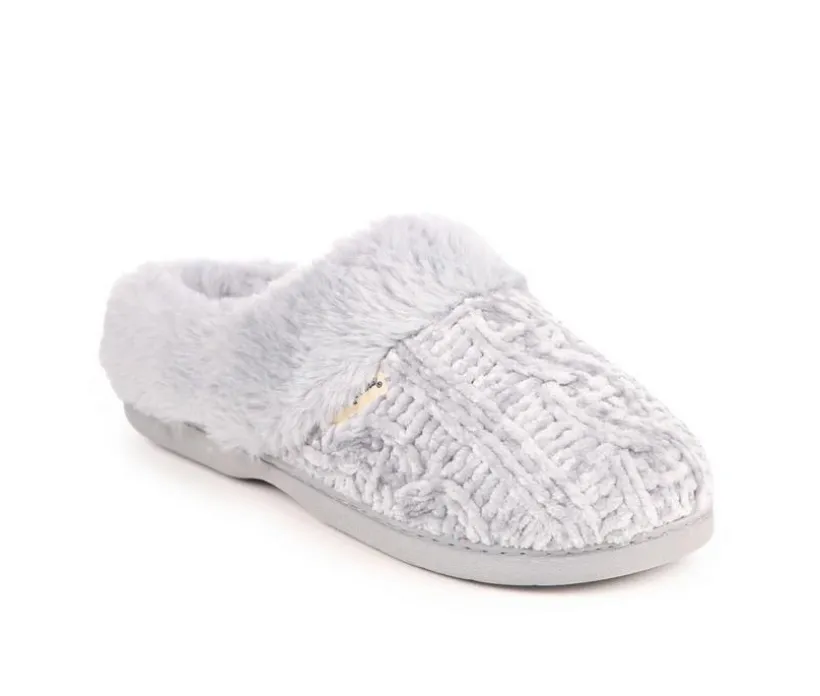 Dearfoams Cable Knit Chenille Slippers