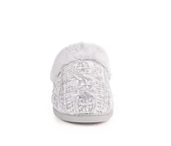 Dearfoams Cable Knit Chenille Slippers