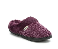 Dearfoams Cable Knit Chenille Slippers
