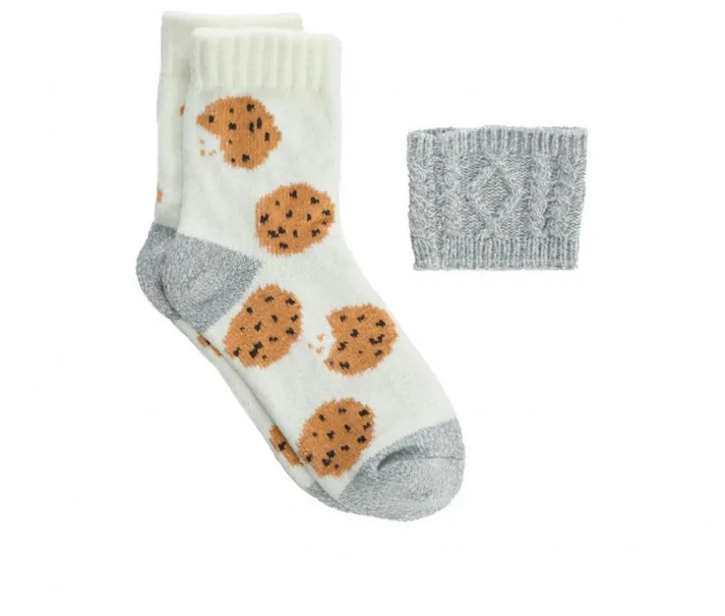 FireSide 1- Pair Womens Crew w/ Coffee Sweater