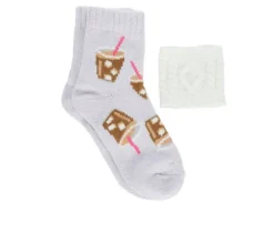 FireSide 1- Pair Womens Crew w/ Coffee Sweater