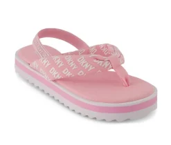 Girls' DKNY Little Kid & Big Kid Nia Logo Wedge Sandals