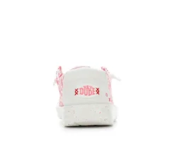 Girls' HEYDUDE Little Kid & Big Kid Wendy Y Watercolor Hearts Casual Shoes