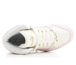 Girls' Puma Big Kid Rebound Layup Bling High Top Sneakers