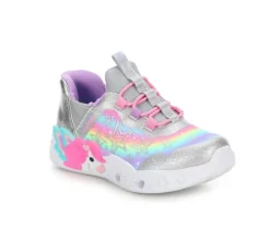 Girls' Skechers Toddler Unicorn Charm Slip-In Light-Up Shoes