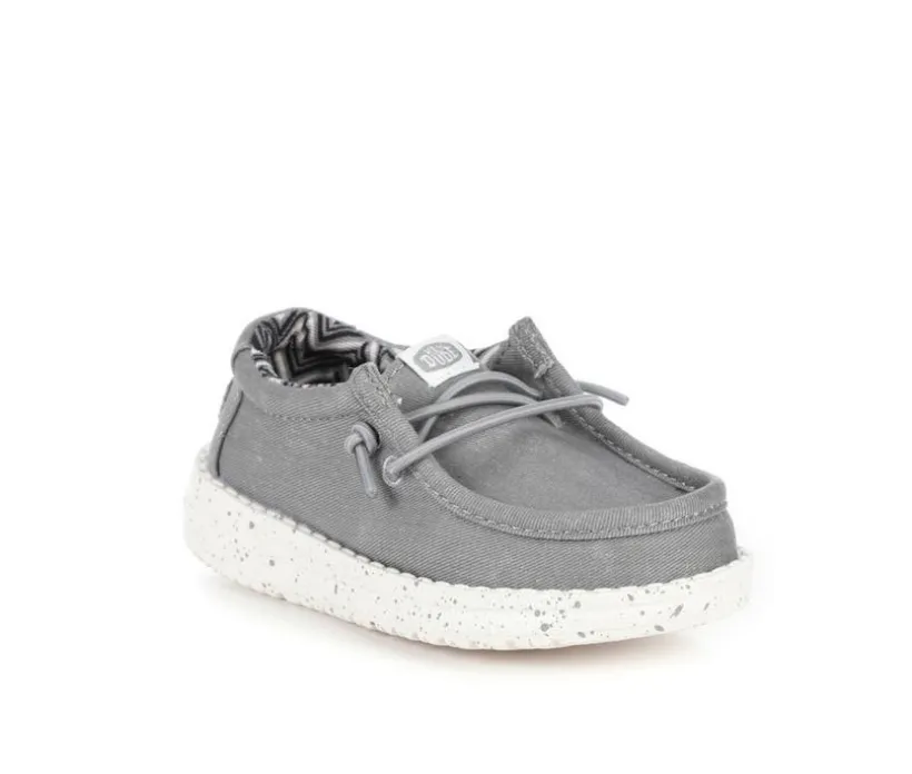 Kids' HEYDUDE Toddler Wally Canvas Casual Shoes