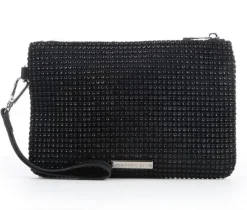 Madden Girl Faux Rhinestone Mesh Wristlet Handbag
