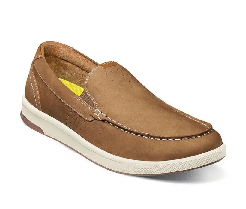 Men's Florsheim Crossover Moc Toe Slip On Casual Loafers