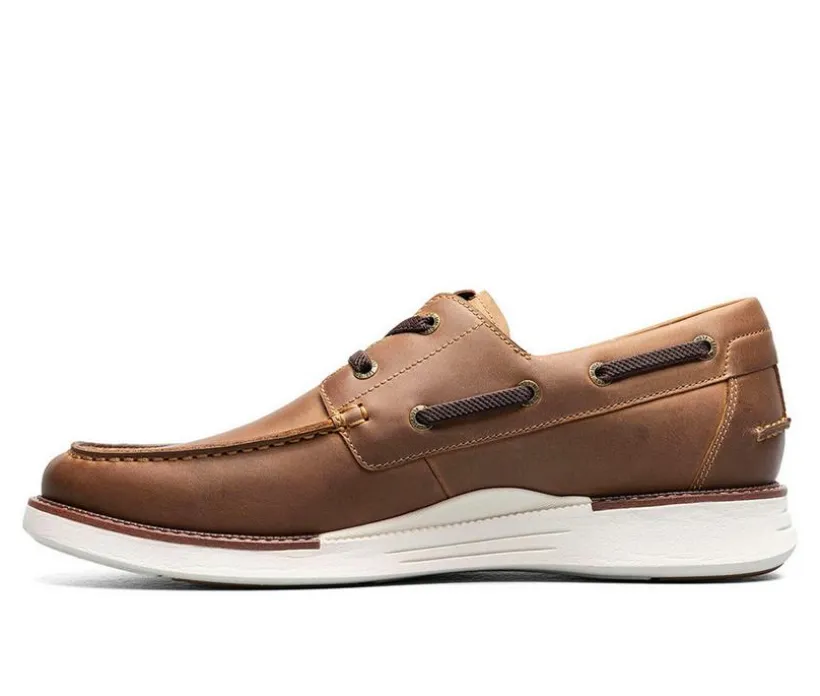 Men's Florsheim Launch Moc Toe Elastic Lace Boat Shoes