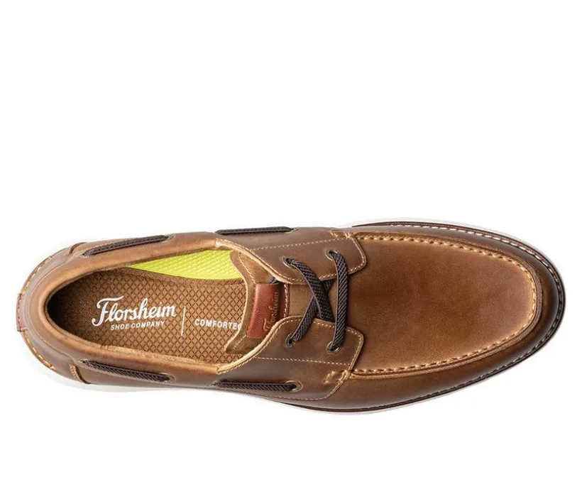 Men's Florsheim Launch Moc Toe Elastic Lace Boat Shoes
