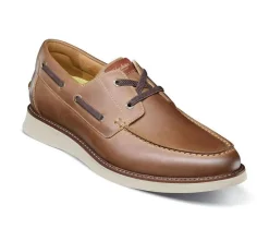 Men's Florsheim Launch Moc Toe Elastic Lace Boat Shoes