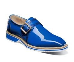 Men's Stacy Adams Bartram Plain Toe Monk Strap Dress Shoes