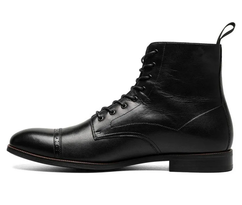 Men's Stacy Adams Henry Cap Toe Lace Boot Dress Shoes