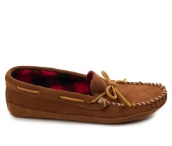Minnetonka Men's Double Bottom Fleece Moccasins