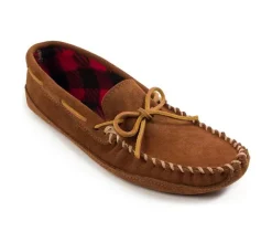 Minnetonka Men's Double Bottom Fleece Moccasins