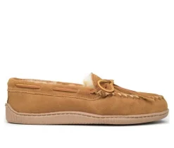 Minnetonka Men's Sheepskin Hardsole Moccasins