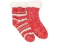 MUK LUKS 2 Pack Chenille Cabin Sock