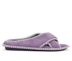 MUK LUKS Ada Micro Chenille Criss Cross Slippers