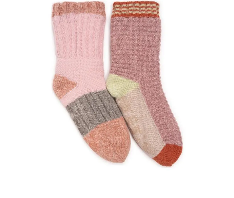 MUK LUKS Color Blocked Sweater Cabin Socks Socks