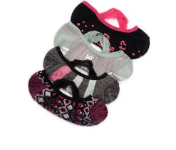 MUK LUKS Criss Cross Ballerina Socks 4pk Socks